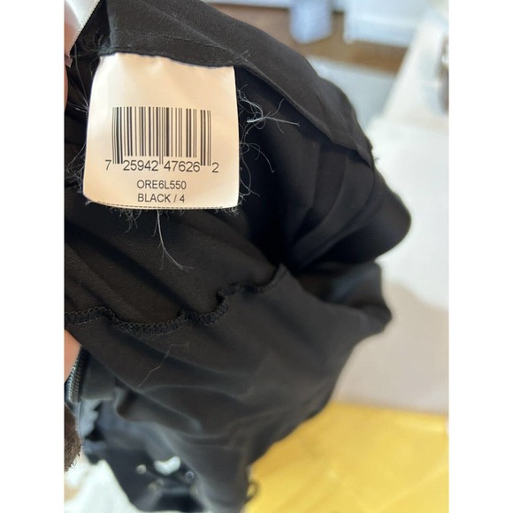 Women BCBG MAXAZRIA Rare Sexy Peplum Lace Up Black Dress New $298 Size 4 - Picture 7 of 9